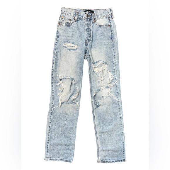 Aeropostale 90s Baggy Distressed Jeans - Size 00 Regular - Picture 1 of 4